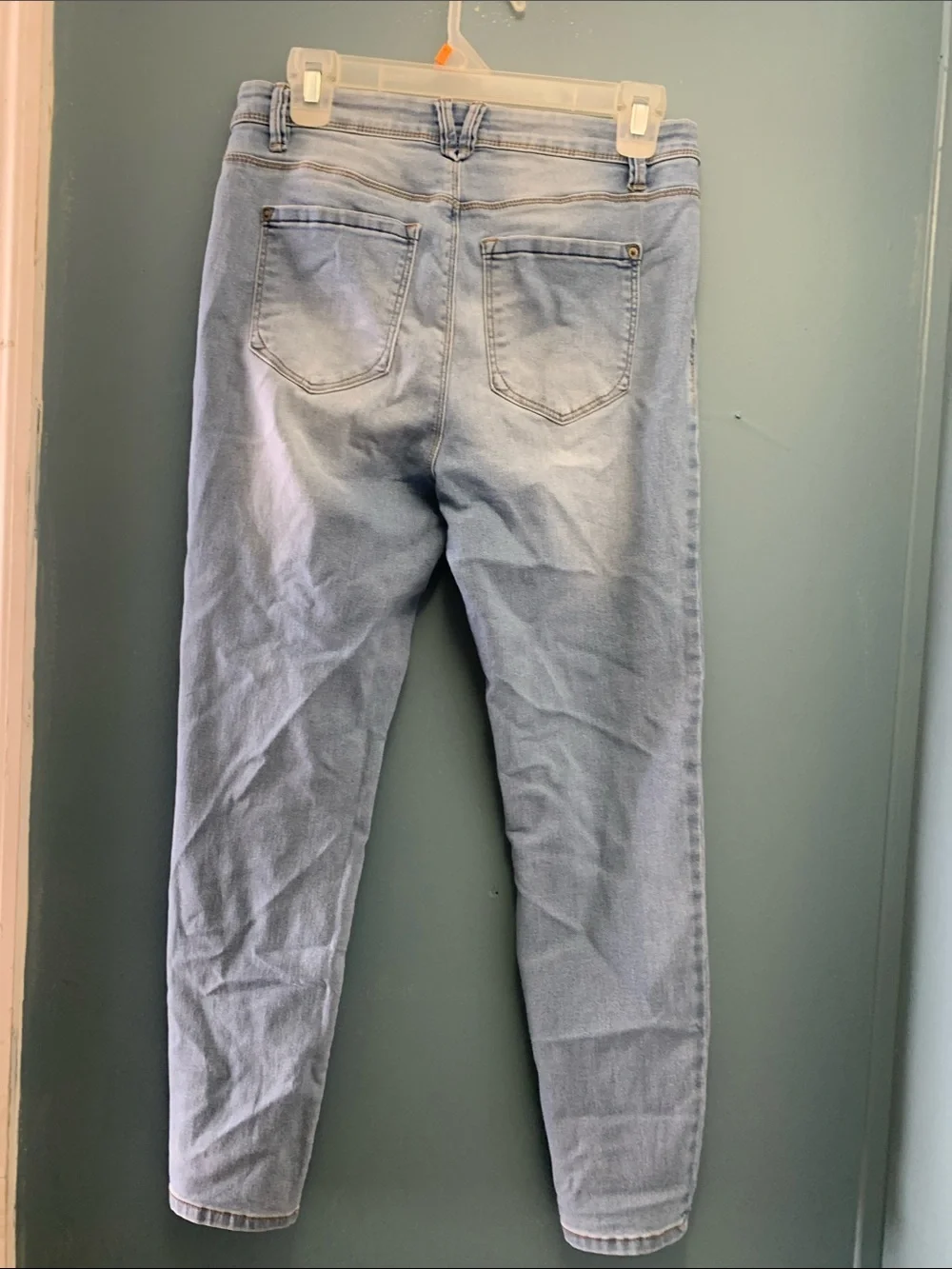 Light Blue High-Rise Skinny Jeans for Women